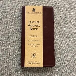 NWT Small Gallery Leather Address Book